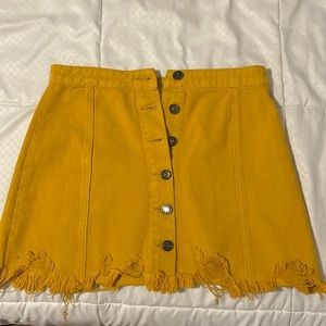 Sadie & Sage- golden denim skirt